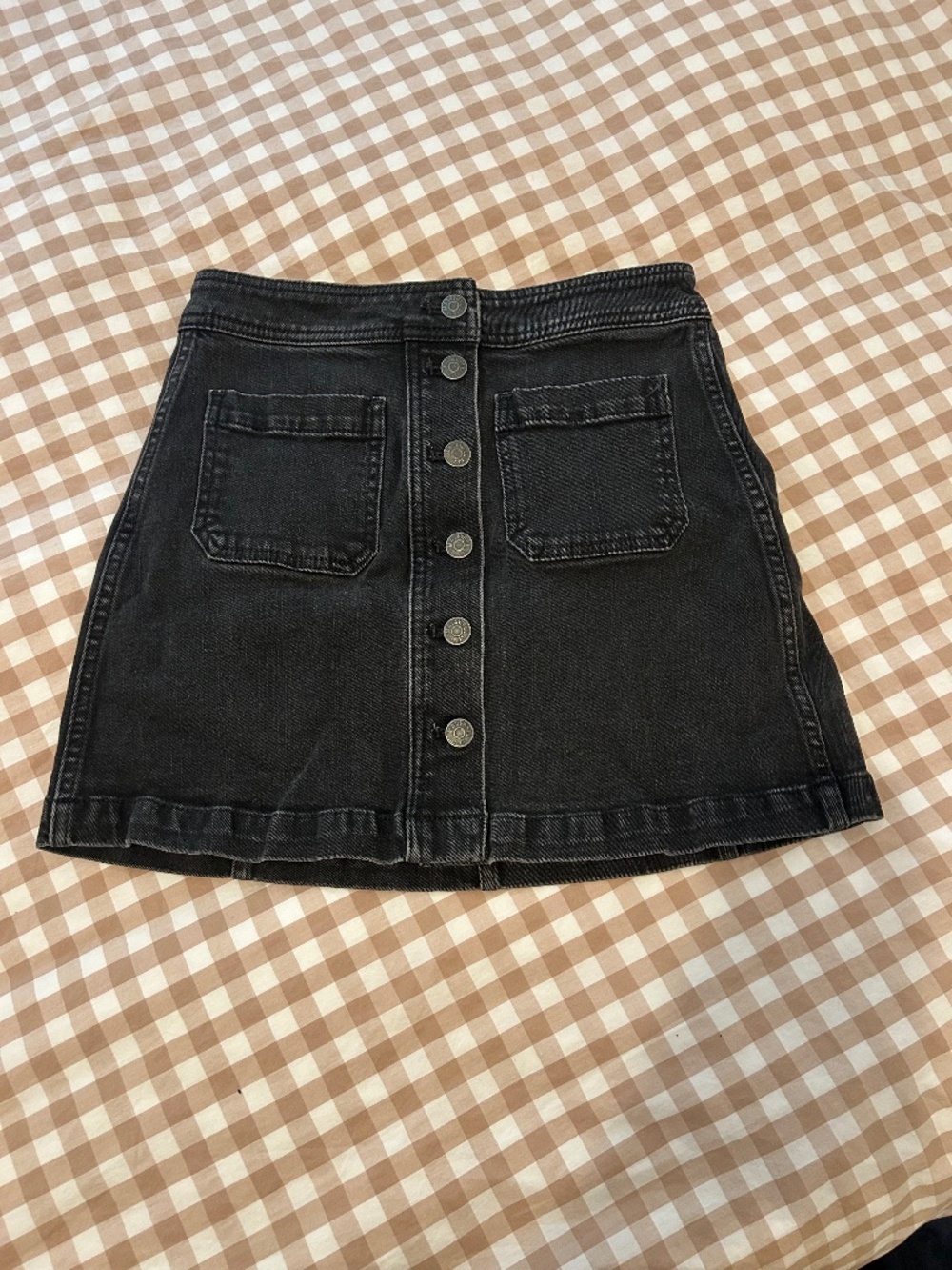 Madewell Black Denim Mini Skirt